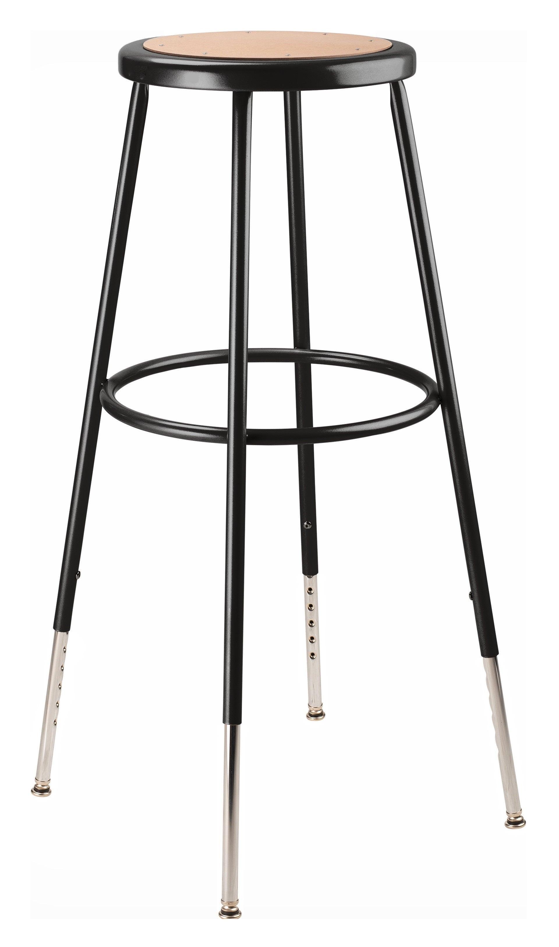 6230H - NPS 3 pack Adjustable Height 31"- 39" Heavy Duty Steel Industrial Stool