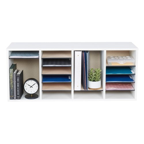 9423 - Wood Adjustable Literature Organizer, 24 Compartment by Safco