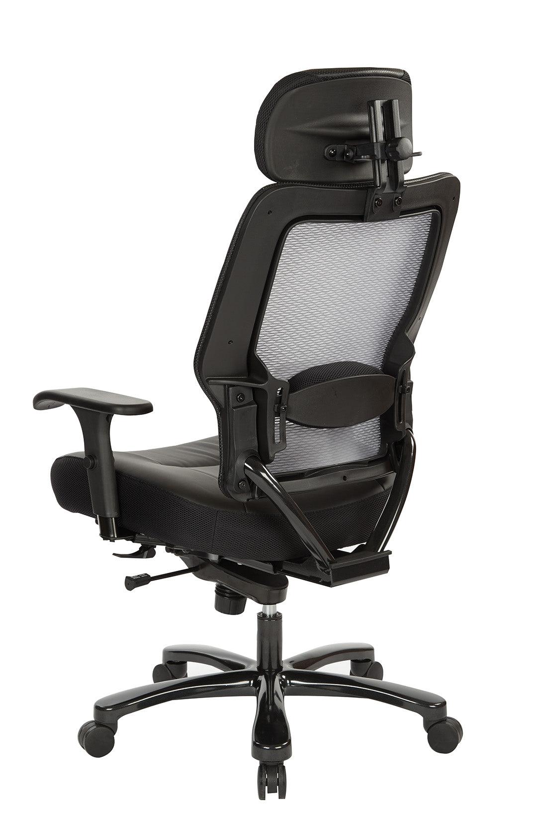 63-E37A773HL - Big & Tall Dual Layer Air Grid® & Bonded Leather Executive Chair by OSP