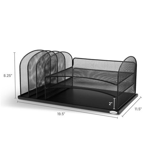 3254 - Onyx Mesh Combination Desk Organizer by Safco