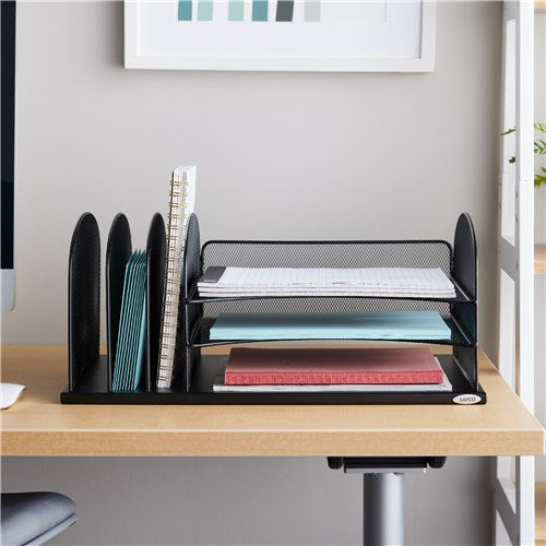 3254 - Onyx Mesh Combination Desk Organizer by Safco
