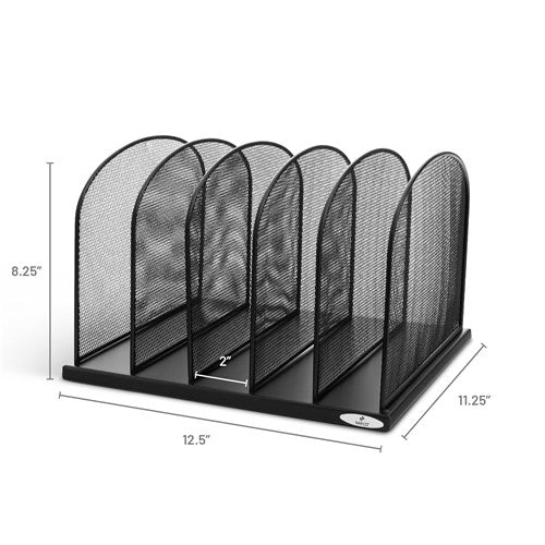 3256 - Onyx Mesh Upright Sections Desk Organizer by Safco