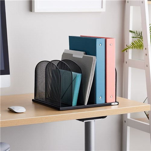 3256 - Onyx Mesh Upright Sections Desk Organizer by Safco