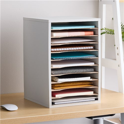 9419 - Vertical Desk Top Sorter - 11 Compartment by Safco