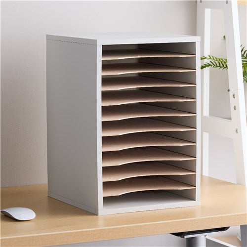 9419 - Vertical Desk Top Sorter - 11 Compartment by Safco
