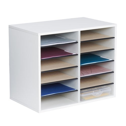 9420 - Wood Adjustable Literature Organizer - 12 Compartment by Safco