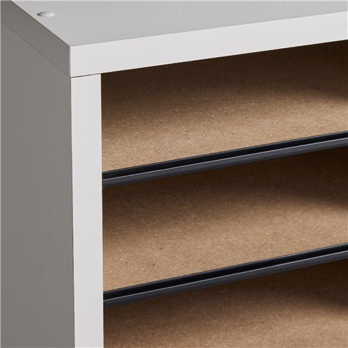 9422 - Wood Adjustable Literature Organizer, 16 Compartment by Safco
