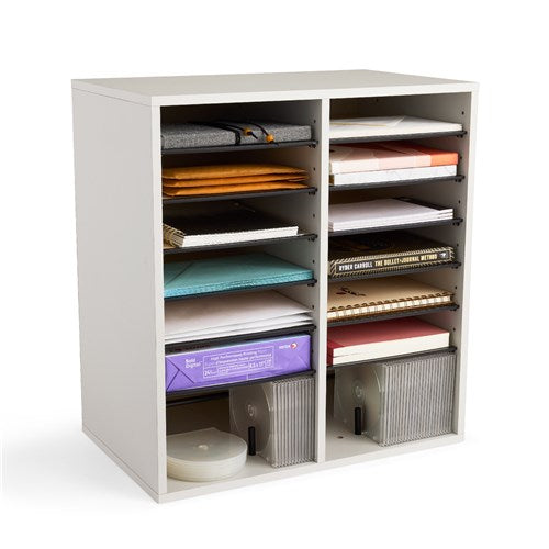 9422 - Wood Adjustable Literature Organizer, 16 Compartment by Safco