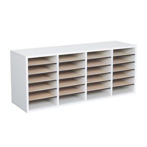 9423 - Wood Adjustable Literature Organizer, 24 Compartment by Safco