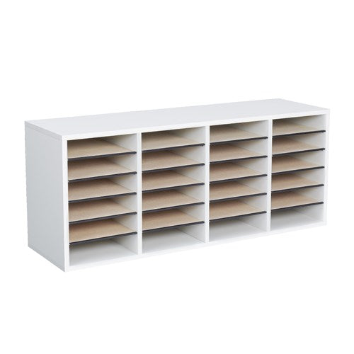 9423 - Wood Adjustable Literature Organizer, 24 Compartment by Safco