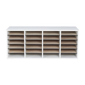 9423 - Wood Adjustable Literature Organizer, 24 Compartment by Safco