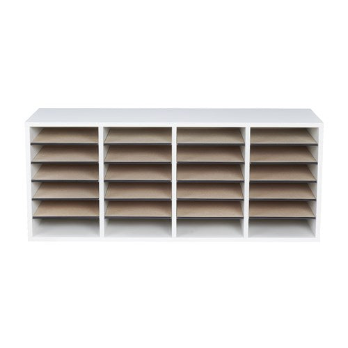 9423 - Wood Adjustable Literature Organizer, 24 Compartment by Safco
