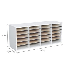 9423 - Wood Adjustable Literature Organizer, 24 Compartment by Safco