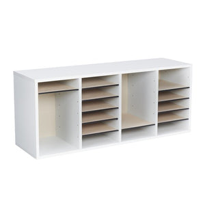9423 - Wood Adjustable Literature Organizer, 24 Compartment by Safco