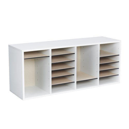 9423 - Wood Adjustable Literature Organizer, 24 Compartment by Safco