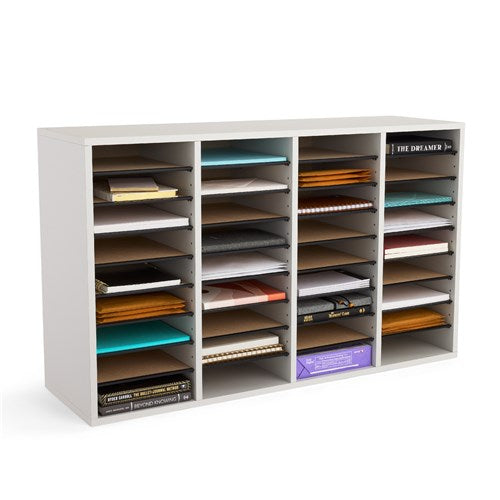 9424 - Wood Adjustable Literature Organizer, 36 Compartment by Safco