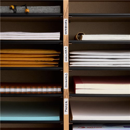 9494 - Wood Adjustable Literature Organizer, 32 Comp W/Drawers by Safco