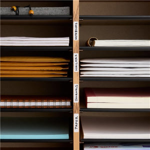 9494 - Wood Adjustable Literature Organizer, 32 Comp W/Drawers by Safco