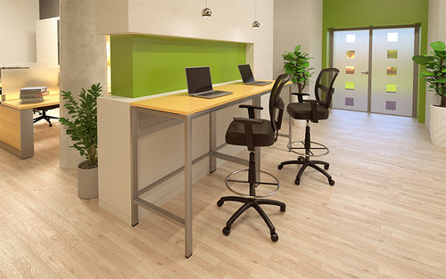 B16021 - Contract Mesh Drafting Stool w/Arms by Boss