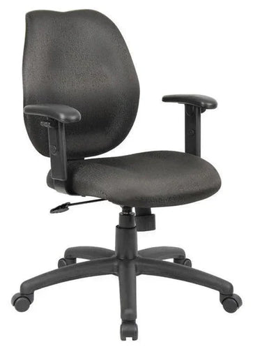 B1014 - Fabric Mid Back Office Task Chair w/ Adj. Arms,  by Boss
