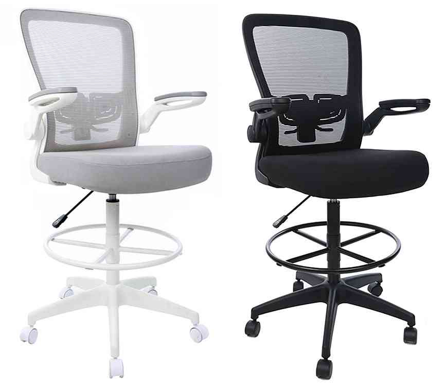 B16366 - Mesh Drafting Stool w/Flip Arms by Boss