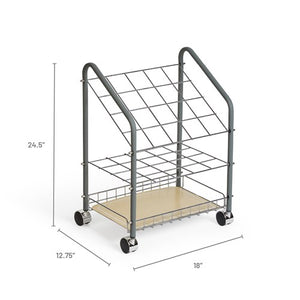 3091 - Tubular Steel Wire Roll File, 20 Compartment  2.75" sq. by Safco