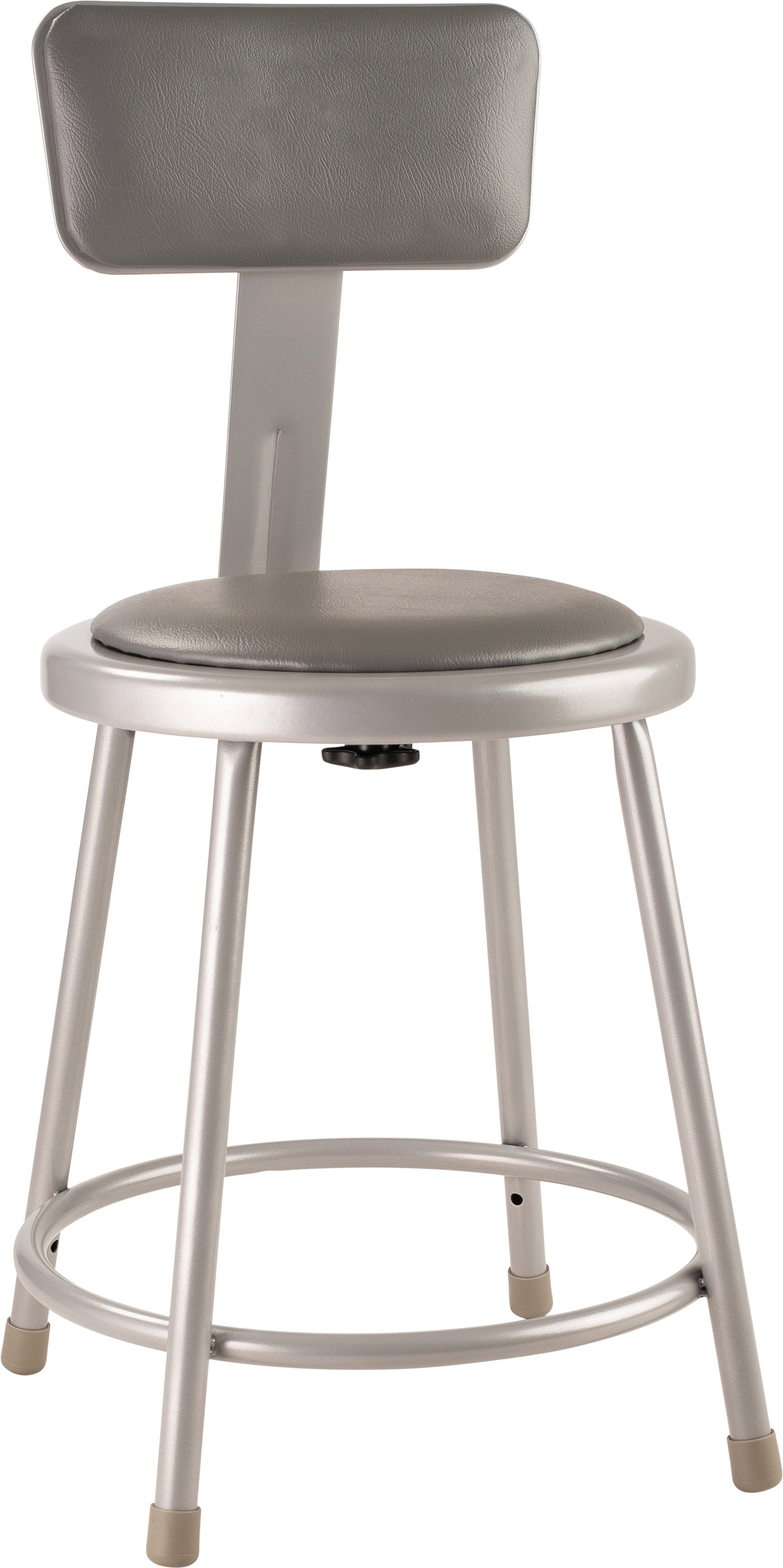 6400B - NPS 5 pack Heavy Duty Vinyl Padded Steel Stool w/ Backrests