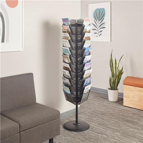 5577 - Onyx™ Rotating Mesh Magazine Stand, by Safco