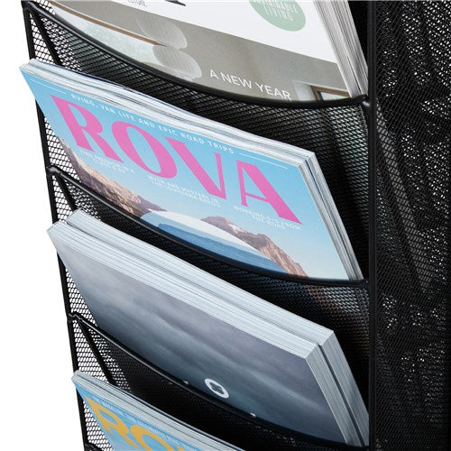 5577 - Onyx™ Rotating Mesh Magazine Stand, by Safco