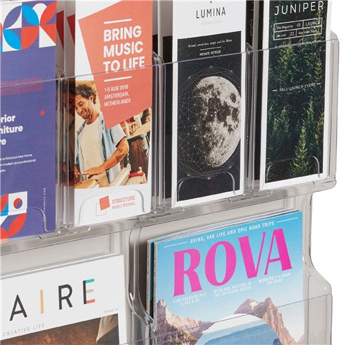 5600 - Reveal™ 6 Magazine and 12 Pamphlet Display by Safco