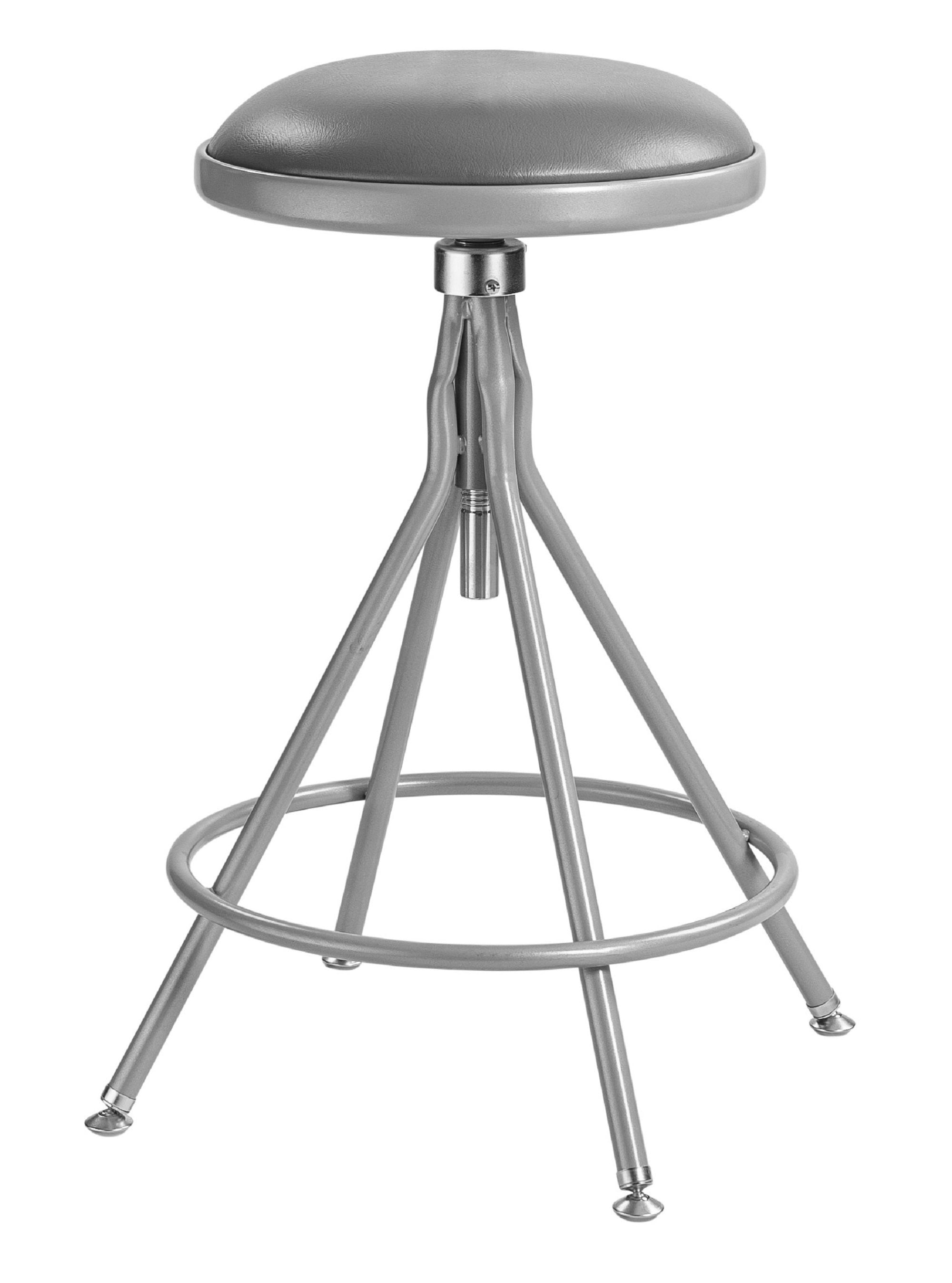 6524H - NPS Height Adjustable Heavy Duty Vinyl Padded Swivel Steel Stool