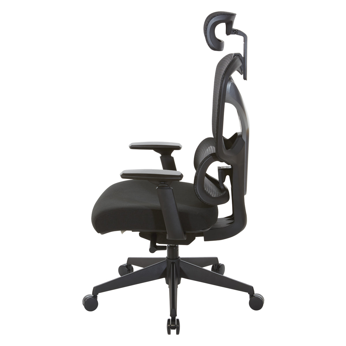 71142HR - Office Star Pro-Line II Mesh Back Manager's Chair with Fabric Seat & Headrest