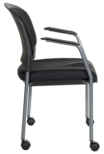 84740 - Titanium Finish Rolling Visitor's Chair by Office Star