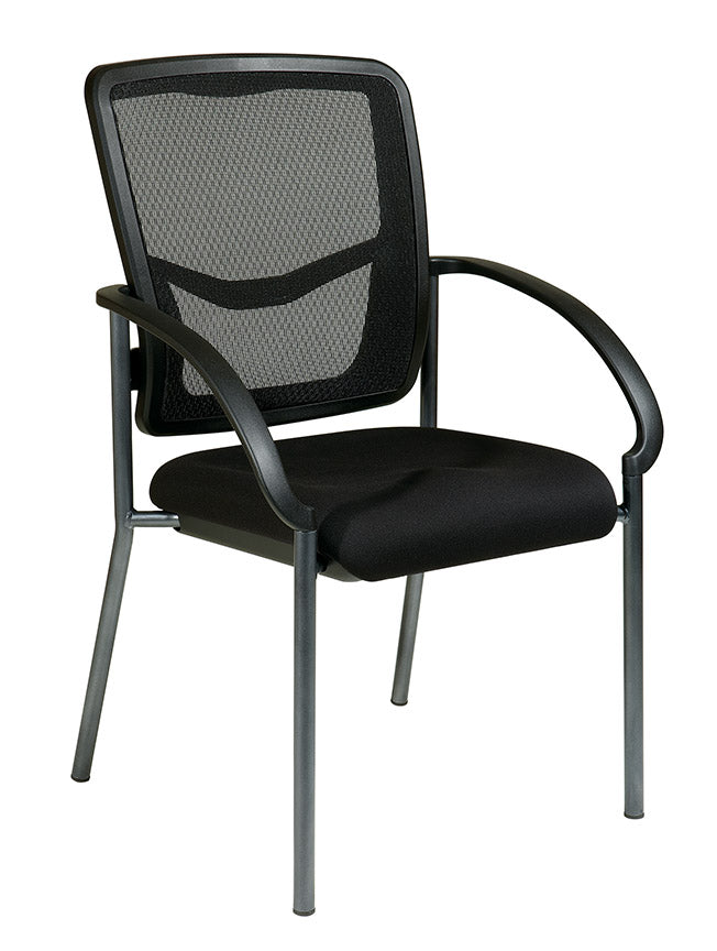 85670 - ProGrid® Mesh Back Visitor’s Chair with Padded Fabric Seat by Office Star