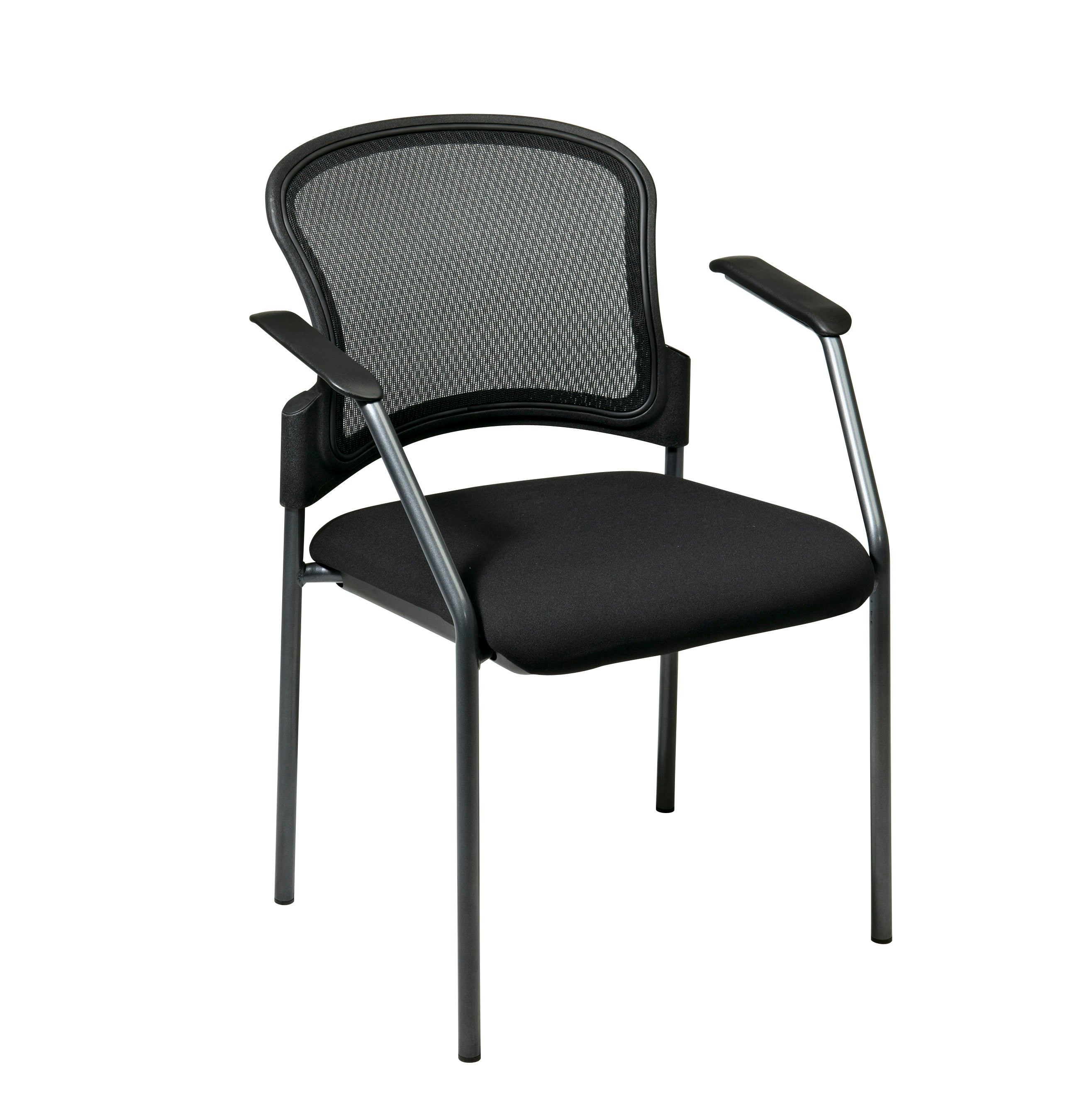 86710R - Titanium Visitors Chair w/Arms ProGrid Contour Back by Office Star