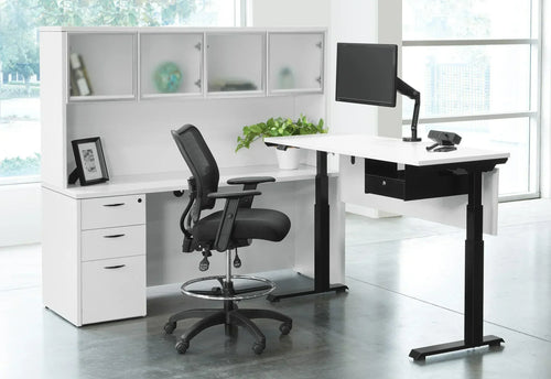 13-37N20D - Deluxe AirGrid Back Drafting Chair w/ Black Mesh Seat by Office Star