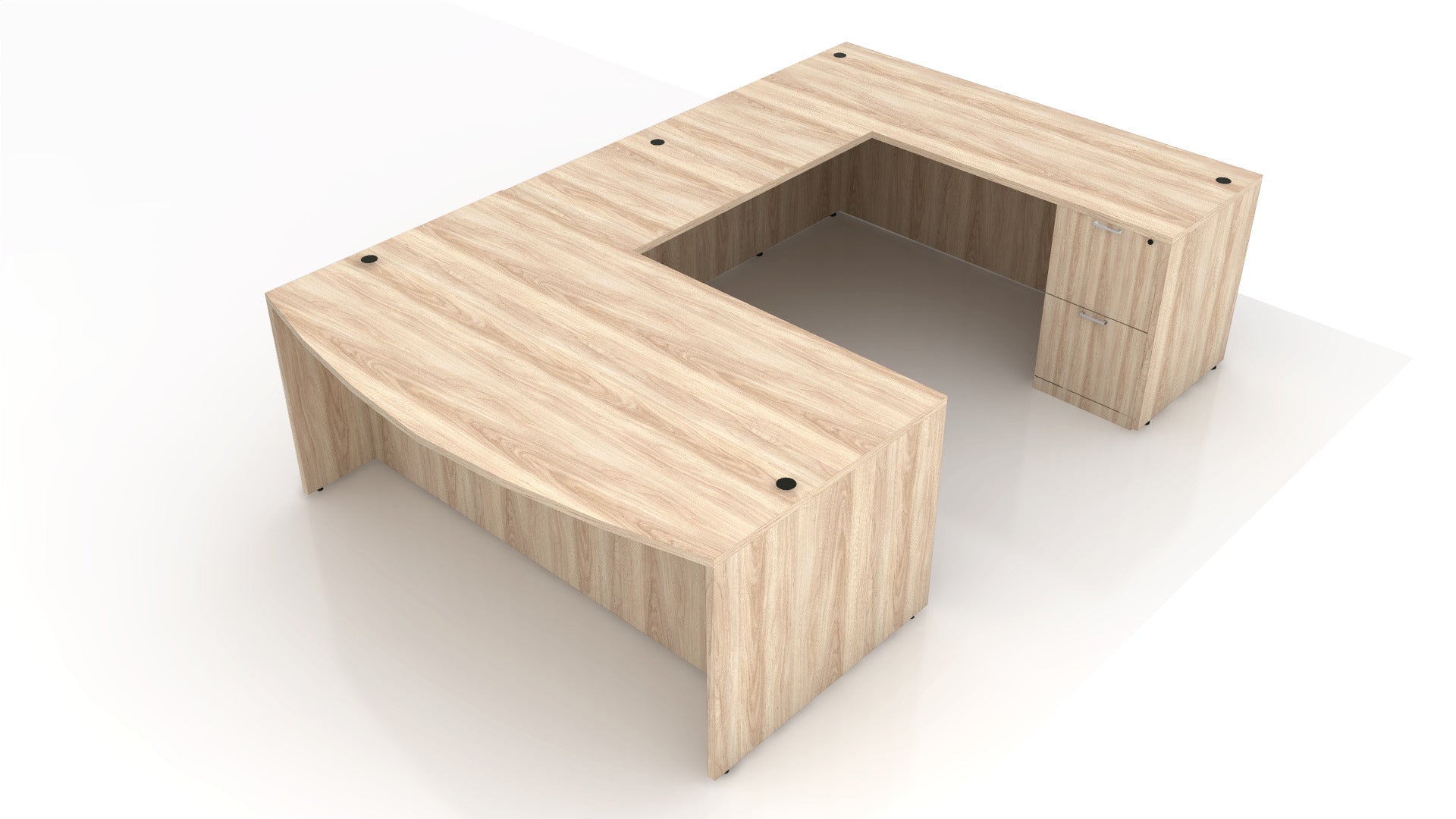 OS Laminate bow front u shaped executive office desk