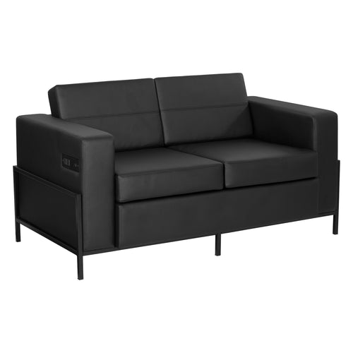 ARCT52 - Arctic Executive Lounge Loveseat with USB Charging by Office Star Products