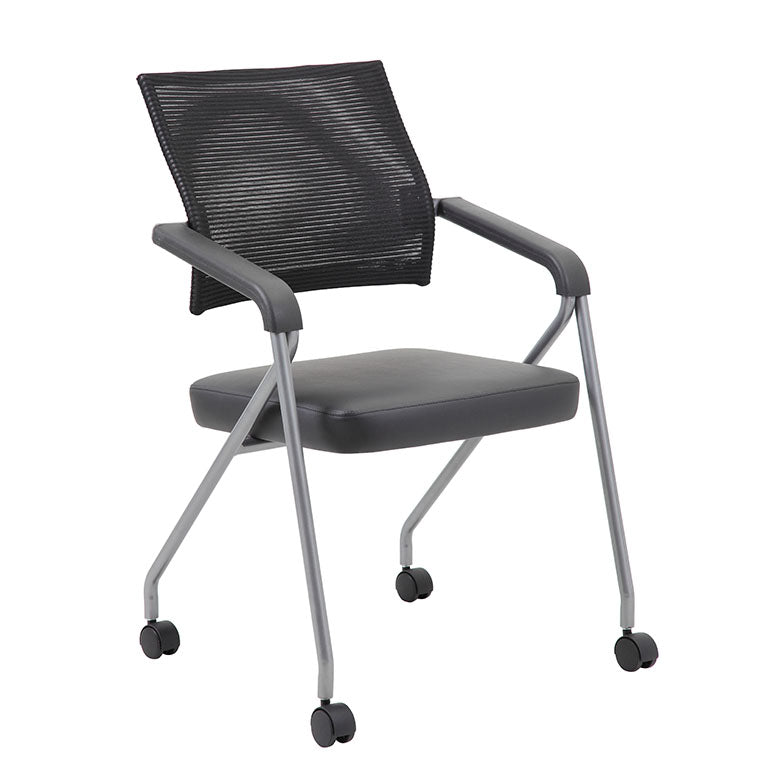 B1806 - Mesh Back Nesting / Folding Chair by Boss (2 Pack)