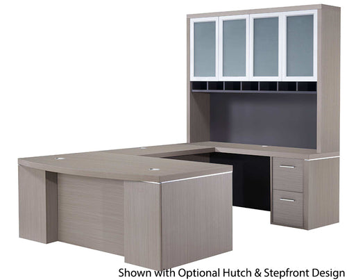 BA102UBT - Bravo Executive Modern 'U' Shape Bow Top Desk by Everforest