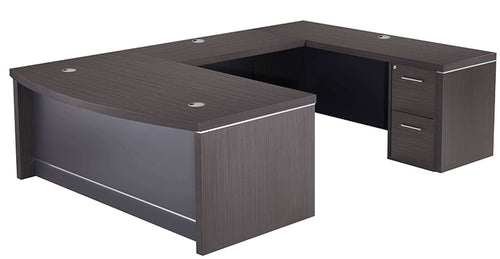 BA102UBT - Bravo Executive Modern 'U' Shape Bow Top Desk by Everforest
