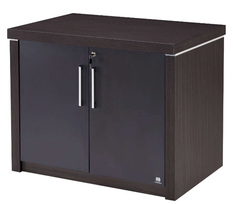 BA306 Bravo modern two door storage cabinet with black doors