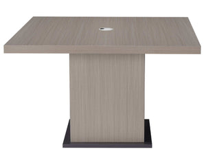 BA404 Bravo modern conference table with black conference chairs in a boardroom