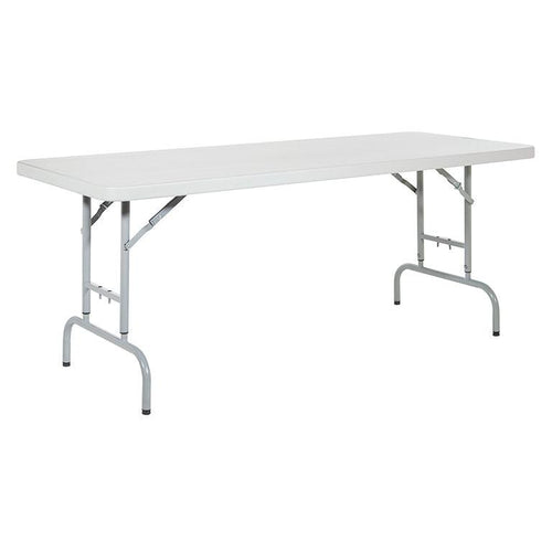 BT06A - OSP 6' Height Adjustable Resin Multi Purpose Folding Table