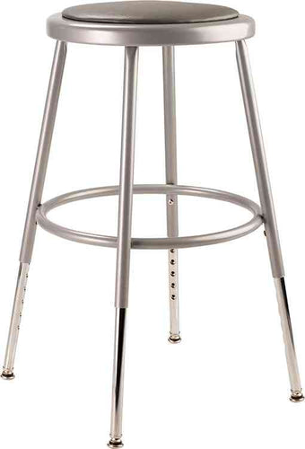 6418H - 5 pack Heavy Duty Vinyl Padded Steel Adjustable Height Stool 18