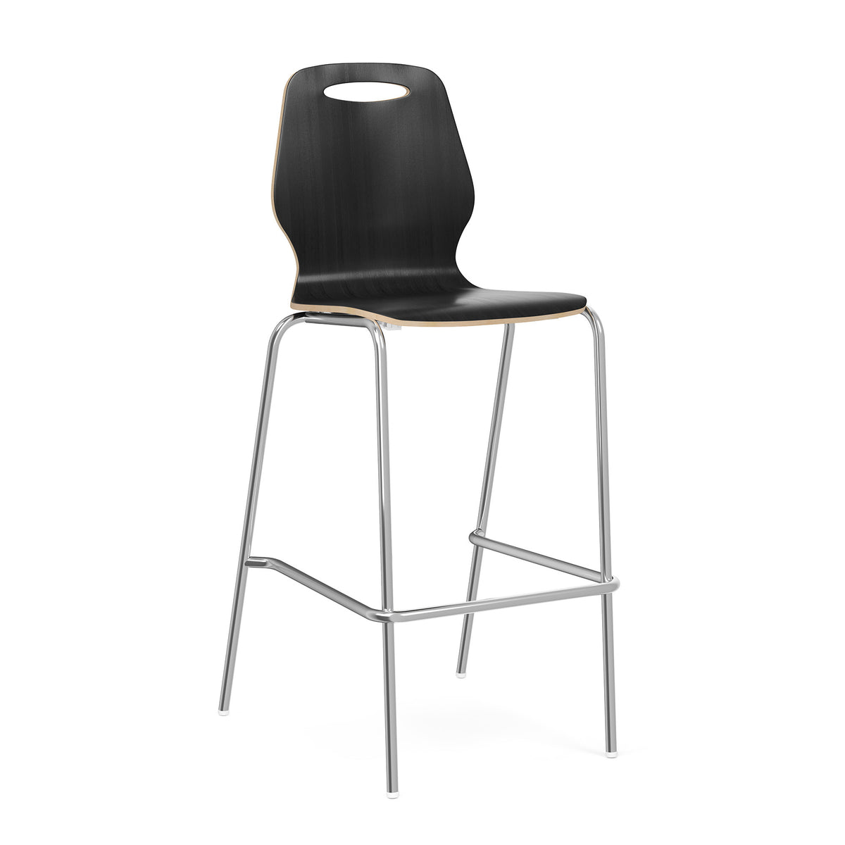 OSST7004 - OfficeSource Shay Hourglass Bentwood Bar Height Café Stool - Set of 2