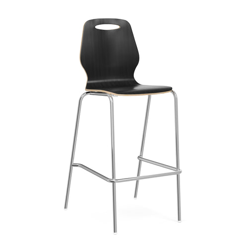 OSST7004 - OfficeSource Shay Hourglass Bentwood Bar Height Café Stool - Set of 2