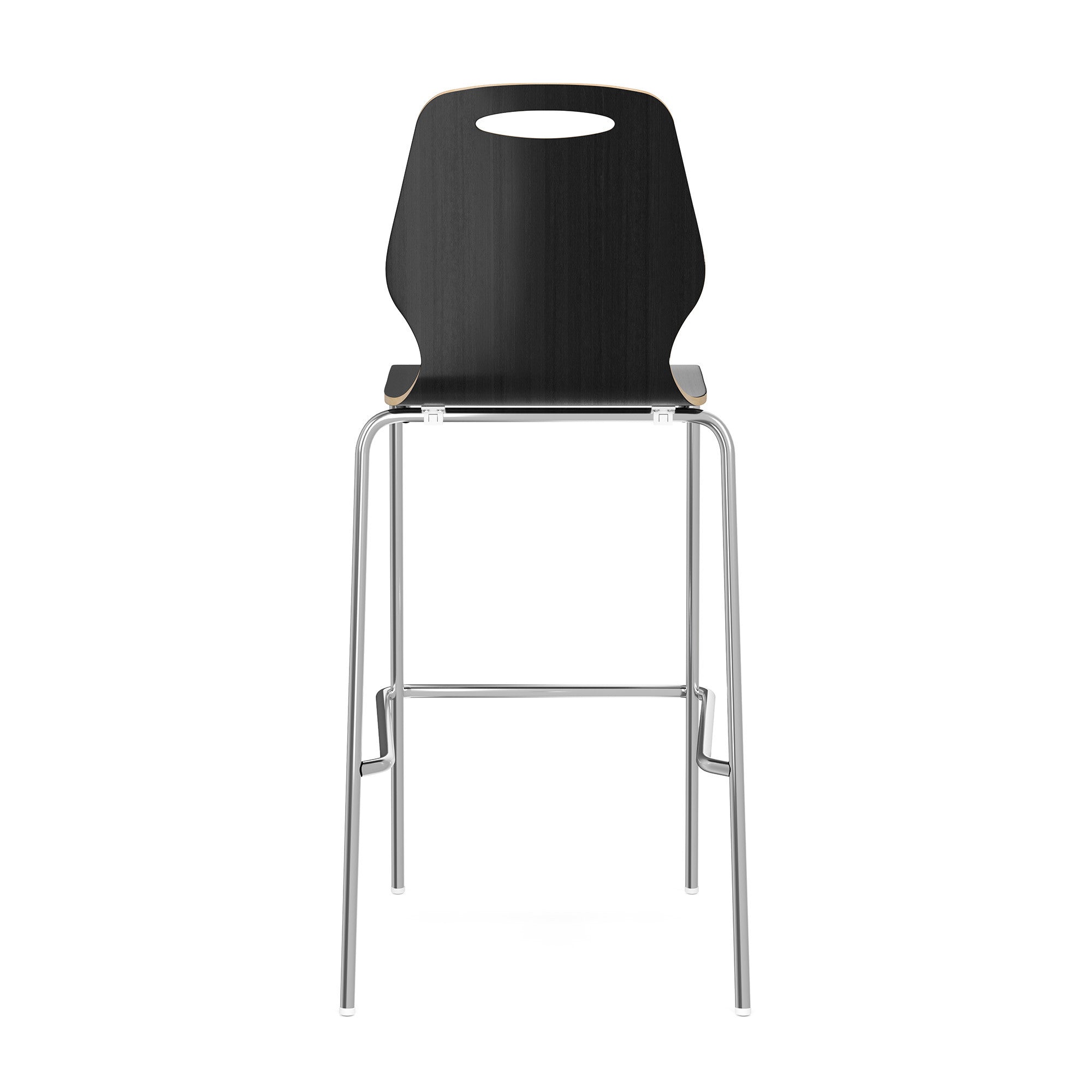 OSST7004 - OfficeSource Shay Hourglass Bentwood Bar Height Café Stool - Set of 2