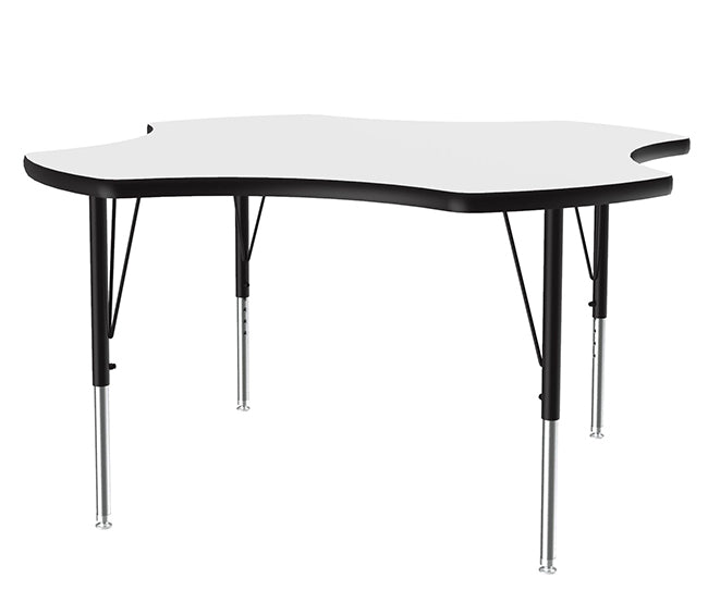 A48DE-CLO Clover Shape Deluxe Dry Erase White MarkerBoard Top Activity Table by Correll