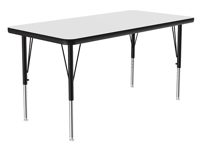 A2436DE-REC Rectangular Deluxe Dry Erase White MarkerBoard Top Activity Table by Correll